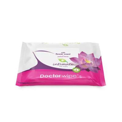 Doctor Wipes Servetele Intime 20Buc/Set Flower cu extract din flori de lotus