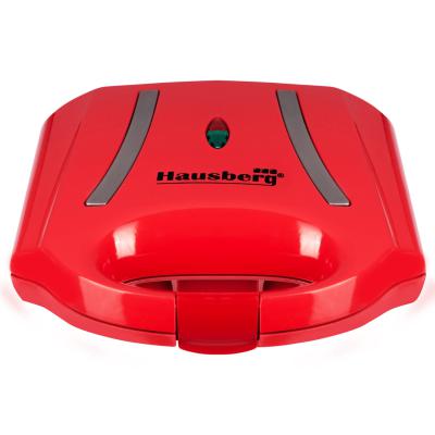 Hausberg Sandwich Maker, 800W, Placi Antiaderente, Led, Rosu HB-3535