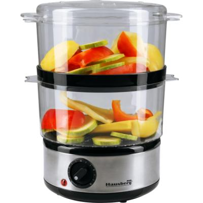 Hausberg Aparat Gatit Cu Aburi, 400W, Otel Inoxidabil, Cronometru, 0.5L HB-1350