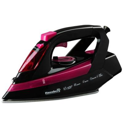 Hausberg Fier Calcat, 2200W, Talpa Ceramica Bidirectionala, Autoclean, Anticalcar, Roz HB-7899