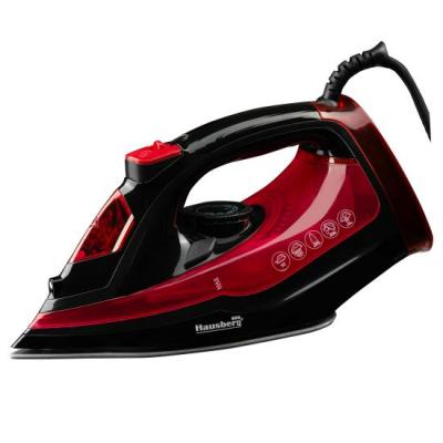 Hausberg Fier De Calcat, 2600W, Talpa Ceramica, Bidirectionala, Autoclean, Anticalcar, Rosu HB-7840