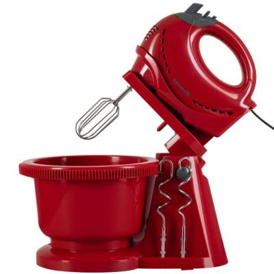 Hausberg Mixer Cu Bol, 300W, Motor Cupru, 5 viteze+turbo, Rosu HB-3519