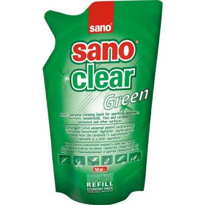 Sano Detergent Geam Rezerva 750Ml Clear Green