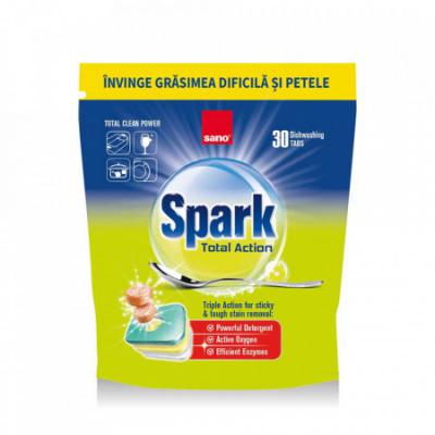 Sano Spark Tablete Masina Spalat Vase 30Buc/Set Total Action