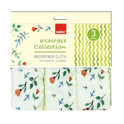 Sano Design Laveta Microfibra 30X30 Green 3Buc/Set