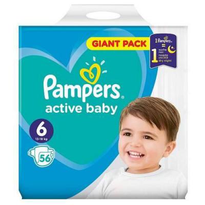 Pampers Active Baby Giant Pack Nr 6 13-18Kg 56Buc/Set