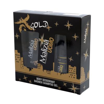 Malizia Caseta Cadou Men Deodorat spray 150ml+Gel Dus 250ml Gold