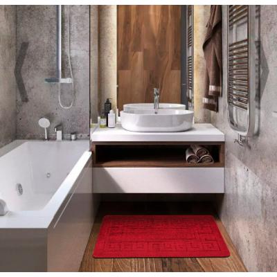Set 2 Covorase baie, Antiderapante, Ethnic 2586, Rosu, 50x80cm/40x50cm