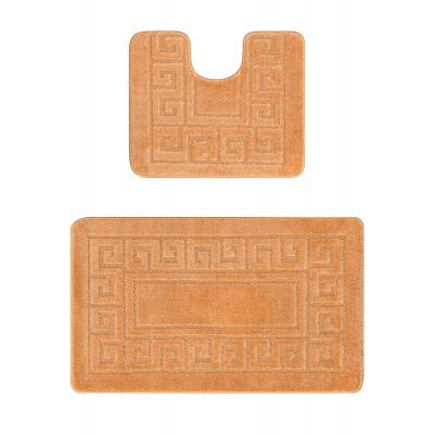 Set 2 Covorase baie, Antiderapante, Ethnic 2589 Somon, 60x100cm/50x60cm