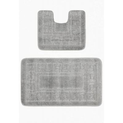 Set 2 Covorase baie, Antiderapante, Ethnic 2504 Gri, 50x80cm/40x50cm