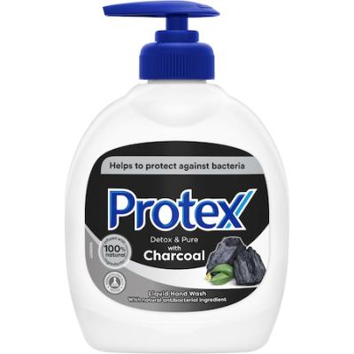 Protex Sapun Lichid Antibacterian 300Ml Detox &amp; Pure Charcoal