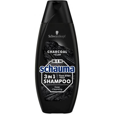 Schauma Sampon Men 400ml Charcoal Clay