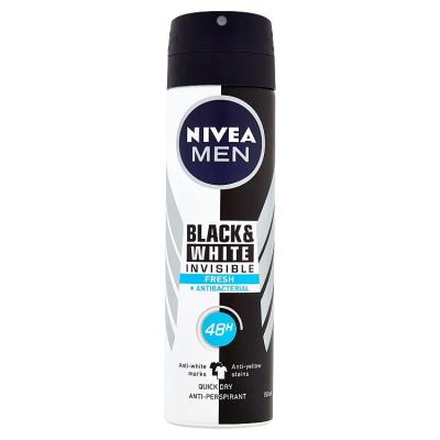 Nivea Deodorant antiperspirant spray Men 150ml Invisible Black White Fresh