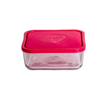 Aban Caserola Patrata sticla cu capac plastic 2.1L BL7010