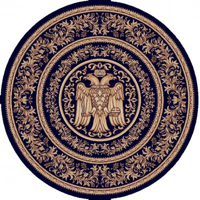 Covor Model Bisericesc Lotos 15032, Rotund, Albastru, 1800 gr/mp, 80x80cm