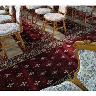 Covor Model Bisericesc Lotos 15066, Dreptunghiular, Rosu, 1800 gr/mp, 100x200cm