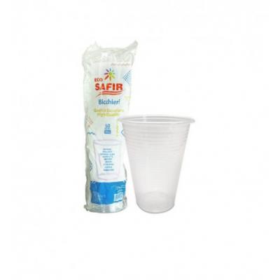 Safir Pahar Plastic Transparent 400ml 50Buc/Set