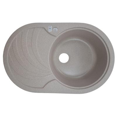 Sanitec Chiuveta Bucatarie, 76X48Cm, Adancime Cuva 17Cm, Cuva Dreapta. Granit Compozit, Bej, SN9033