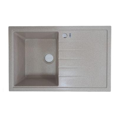 Sanitec Chiuveta Bucatarie, 77X49Cm, Adancime Cuva 19Cm, Cuva Stanga, Granit Compozit, Bej, SN9035