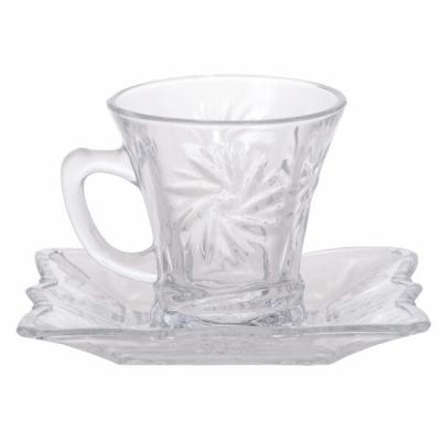 Tandis Set Cafea Sticla 6 cesti + 6 farfuriute 200ml TS0325