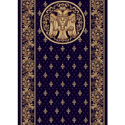 Traversa Model Bisericesc Festonata Lotos 15032, Latime 100 cm, Albastru, 1800 gr/mp, 100x300cm