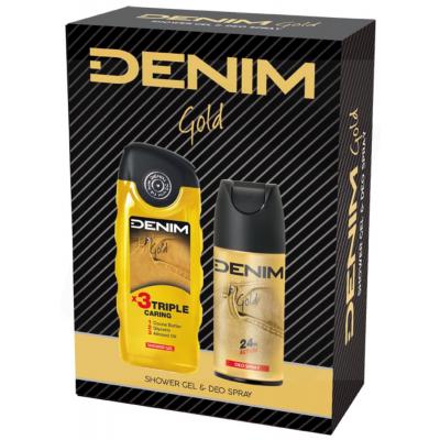 Denim Caseta Cadou Deodorant 150ml + Gel dus 250ml Gold