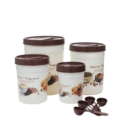 Borcan Condimente Cu Lingurite 4Buc/set A13303