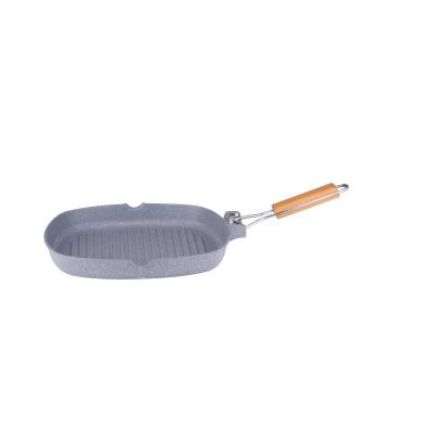 Bohmann Tigaie Grill Antiaderent Marmorat, maner pliabil, 24cm BH 1003- 24MRB