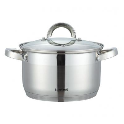 Bohmann Oala Inox cu capac sticla 20cm 3.9L BH 1420