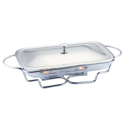 Bohmann Vas termorezistent cu incalzitor, Chafing Dish, 3L, capac si suport inox BH 2008-30 CG