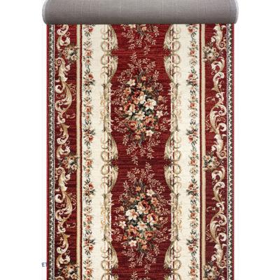 Traversa festonata model Lotos 535, Latime 100 cm, Rosu, 1800gr/mp, 100x800cm
