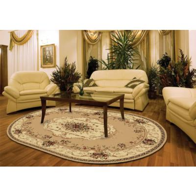 Covor Clasic, Lotos 507-100, Bej/Crem, 150x230 cm, Oval1800 gr/mp