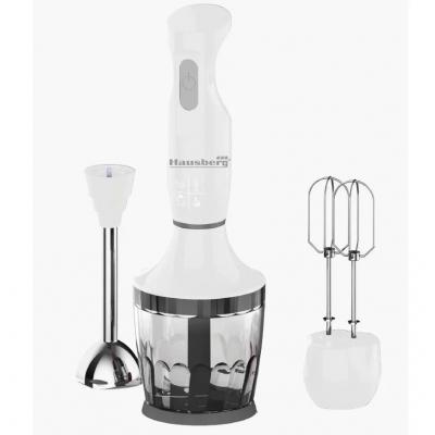 Hausberg Blender 600W, Motor Cupru, 0.75L, Alb HB-7706