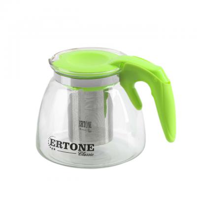 Ertone Ceainic Sticla/Inox, 1.1L Verde HB-H 151