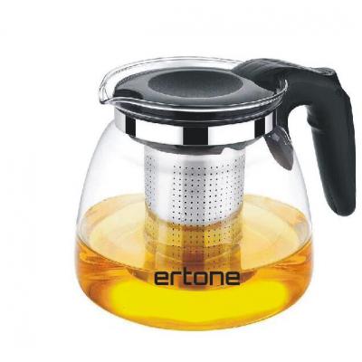 Ertone Ceainic Sticla/Inox 0.9L Negru HB-H 152