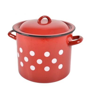 Oala Email Cu Capac 30Cm Cu Buline 18L