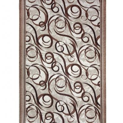 Traversa festonata model Print 1304, Latime 200cm, Crem Maro, 820gr/mp, 200x300cm