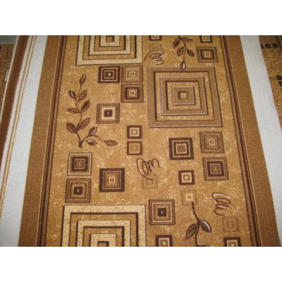 Traversa festonata model Print 1257/43, Latime 80 cm, Maro, 820gr/mp, 80x300cm