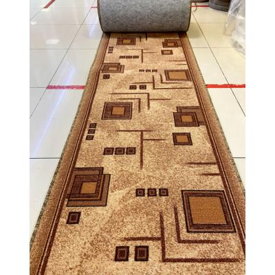 Traversa festonata model Print 970/43, Latime 80cm,Maro , 820gr/mp, 80x300cm