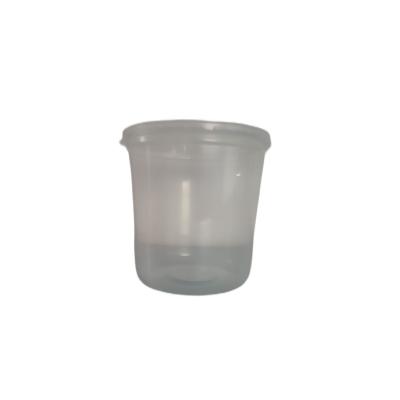 Caserola Rotunda Plastic Unica Folosinta 1000ml + Capac Plastic 10Buc/Set 1097