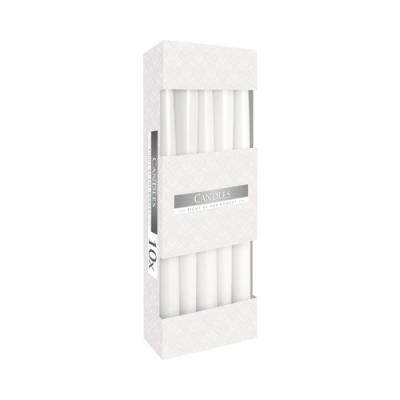 Bispol Lumanare Conica Alb 10Buc/Set ART S30-090