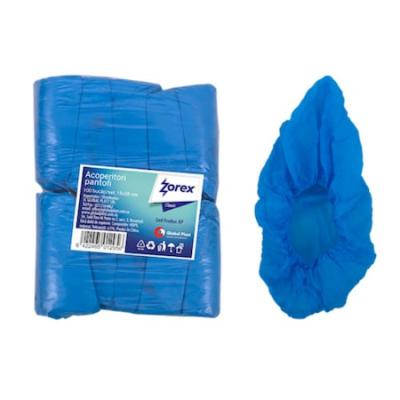 Zorex Acoperitori Pantofi Plastic Unica Folosinta 15x38 cm, Albastru 100Buc/set