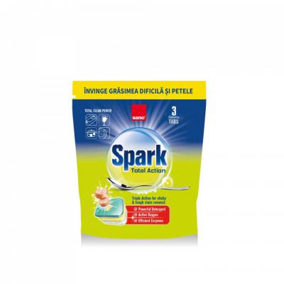 Sano Spark Tablete Masina Spalat Vase 3Buc/Set Total Action