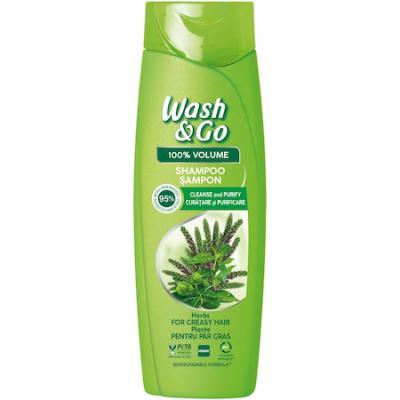 Wash&amp;Go Sampon 360ml Par Gras cu extract de ierburi