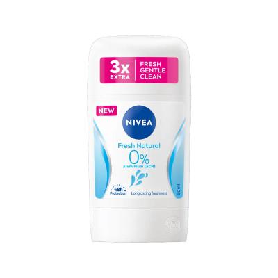 Nivea Deodorant antiperspirant Stick Dama 50ml Fresh Natural 0% Aluminiu