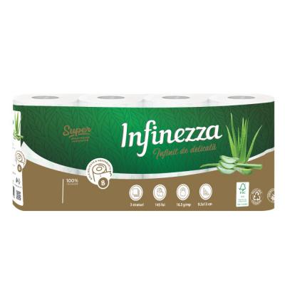 Infinezza Hartie Igienica Parfumata 3 Straturi 8Buc/Set Aloe Vera