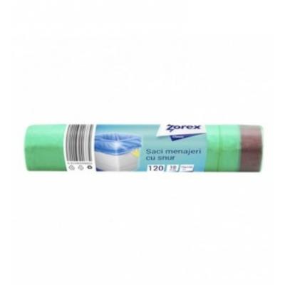 Zorex Saci Menaj 120L Verzi Cu Snur 10Buc/Set