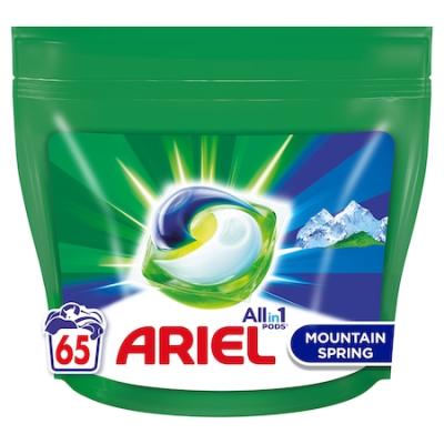 Ariel Detergent Capsule All in One PODS 65buc/set Mountain Spring