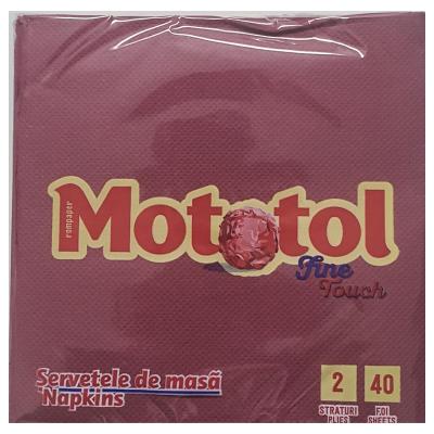 Mototol Servetele Masa 2 straturi Fine Touch 33X33cm 40Buc/Set Bordo