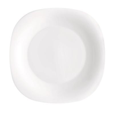Farfurie Desert Opal Alb 20Cm Model Patrat 6Buc/Set QI200